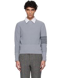 Thom Browne - Cotton Cardigan Stitch 4-Bar Sweater - Lyst