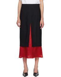 Rohe - Contrast Upside-Down Midi Skirt - Lyst
