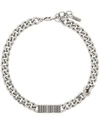 Marc Jacobs - Silver 'the Barcode Monogram Id Chain' Necklace - Lyst