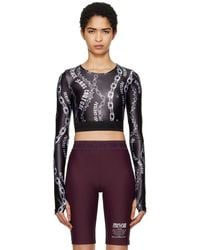 Versace Jeans Couture - Chain Couture Crop T-Shirt - Lyst