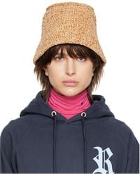 BY FAR - Tan Robbie Bucket Hat - Lyst