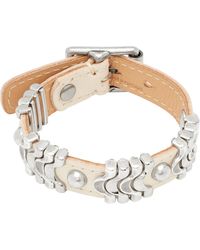 Our Legacy Burgundy Wave Bracelet in Metallic | Lyst