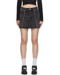 Levi's - Black Recrafted Icon Denim Miniskirt - Lyst