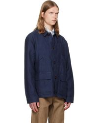 Polo Ralph Lauren Hickory-Stripe Utility Jacket in Blue for Men | Lyst