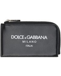 Dolce & Gabbana - Porte-cartes noir à logo - Lyst