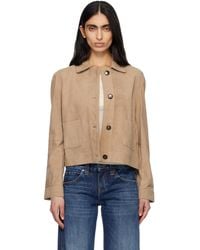 Max Mara - Tan Baia Suede Jacket - Lyst