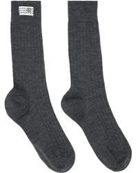 MM6 by Maison Margiela - Wool Blend Socks - Lyst