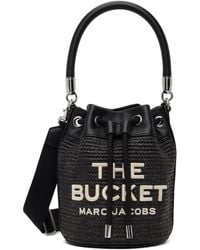 Marc Jacobs - Sac seau 'the bucket' noir en paille tissée - Lyst