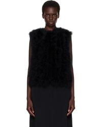 Yves Salomon - Cropped Feather Gilet Vest - Lyst