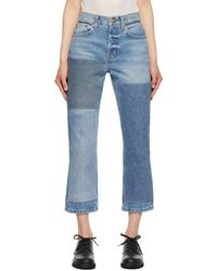 B Sides - Marcel Relaxed Straight Patchwork No. 3 Jeans - Lyst
