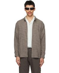 Post Archive Faction PAF - Taupe Zip Archive Shirt - Lyst