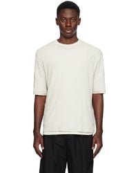 Jil Sander - Off-white Embroidered T-shirt - Lyst
