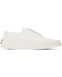 Maison Kitsuné - White Laced Sneakers - Lyst