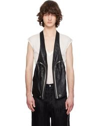 Rick Owens - Temple Bauhaus Leather Vest - Lyst