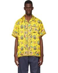 vowels - Short Sleeve Silk Scarf Shirt - Lyst