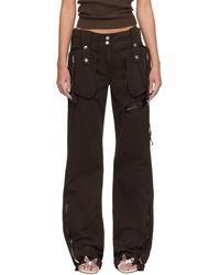 Blumarine - Garment-dyed Denim Cargo Pants - Lyst