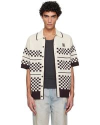 Amiri - Off- & Checkered Mesh Shirt - Lyst