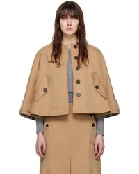 Erdem - Tan Cropped Trench Coat - Lyst