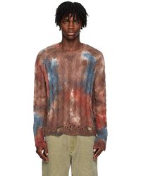 Acne Studios - Kabio Tie-dye Cotton Knitted Jumper - Lyst