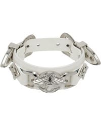 Toga - Double Buckle Leather Bangle Bracelet - Lyst