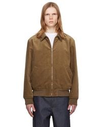 A.P.C. - . Brown Gilles Bomber Jacket - Lyst