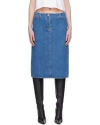 Magda Butrym - Five-Pocket Denim Midi Skirt - Lyst