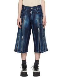 Charlie Constantinou - Indigo Adjustable Fit Denim Shorts - Lyst
