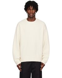 WOOYOUNGMI - Off-white Crewneck Sweater - Lyst