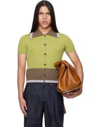 Egonlab - Contrasted Ribs Knit Polo - Lyst