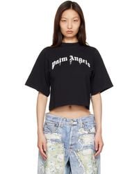 Palm Angels - Dripping Curved Logo Boxy T-Shirt - Lyst