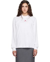 ShuShu/Tong - Lace Trim Long Sleeve T-Shirt - Lyst