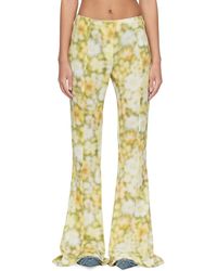 Acne Studios - Green Flared Trousers - Lyst
