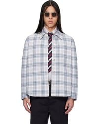 Thom Browne - Windowpane Plaid Armband Utility Jacket - Lyst