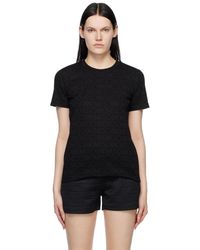 Moschino - T-shirt noir à logo en tricot jacquard - Lyst