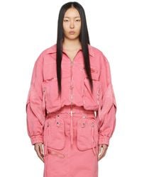 Blumarine - Pink Padded Bomber Jacket - Lyst