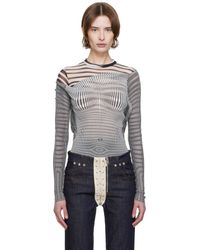 Jean Paul Gaultier - ホワイト＆ブラック The Draped Body Morphing ボディスーツ - Lyst