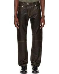 Enfants Riches Deprimes - Moto Fly Straight Leg Leather Pants - Lyst