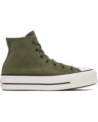 Converse - Khaki Chuck Taylor All Star Lift Platform Sneakers - Lyst
