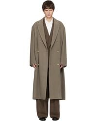 SOSHIOTSUKI - Draped Dart Wool Cashmere Chesterfield Coat - Lyst