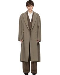 SOSHIOTSUKI - Manteau Chesterfield Drapé En Laine Et Cachemire À Pinces - Lyst