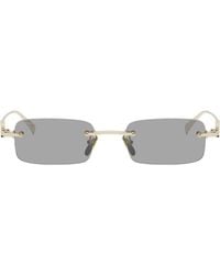 Gucci - ゴールド Block スクエアサングラス - Lyst