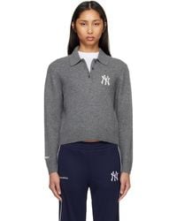 Sporty & Rich - Sportyrich Heritage Yankees Serif Cashmere Polo - Lyst