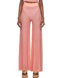 REMAIN Birger Christensen - Orange Striped Lounge Pants - Lyst
