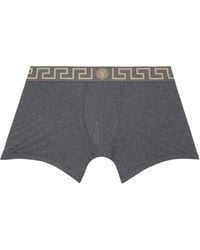 Versace - Cotton-Jersey Long Boxer Briefs - Lyst