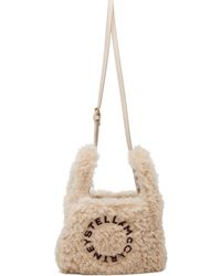 Stella McCartney - Logo Faux-Shearling Shoulder Bag - Lyst