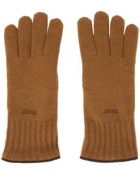Zegna - Tan Oasi Cashmere Gloves - Lyst