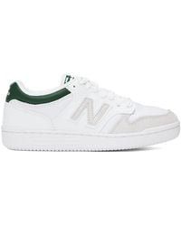 New Balance - White & Green 480 Sneakers - Lyst
