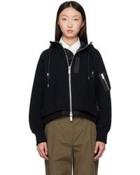 Sacai - Sponge Sweat X Nylon Twill Hoodie - Lyst