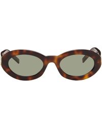 Saint Laurent - Lunettes De Soleil Sl M136 Brunes - Lyst