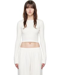 Wardrobe NYC - T-shirt à manches longues blanc cassé édition hailey bieber - Lyst
